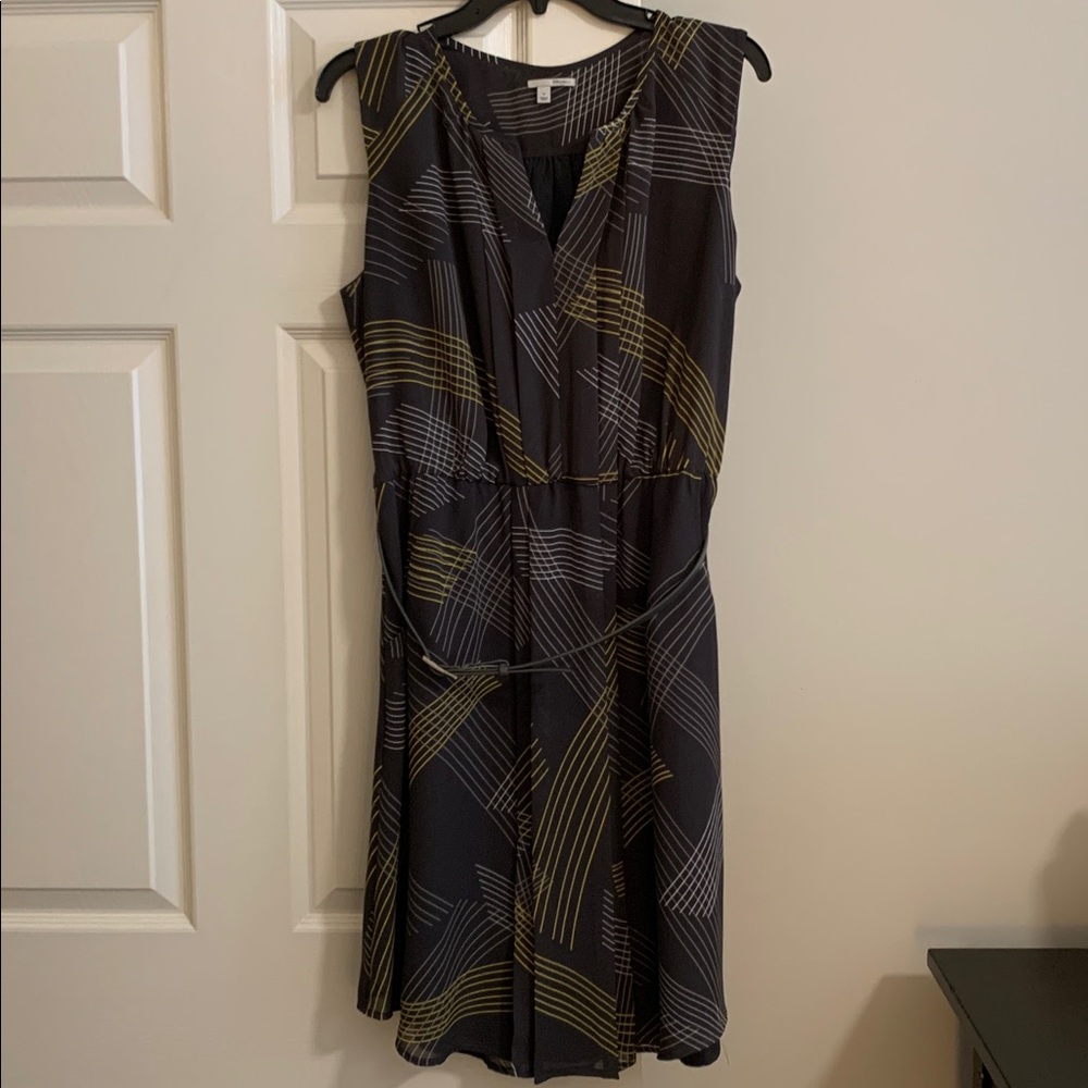 Halogen Gray and White Geometric Dress 14